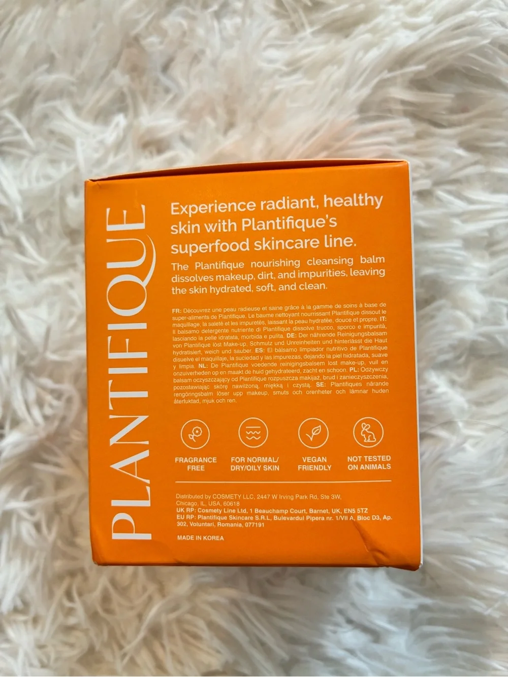 Plantifique Melt & Clean Mango Cleansing Balm Makeup Remover NIB
